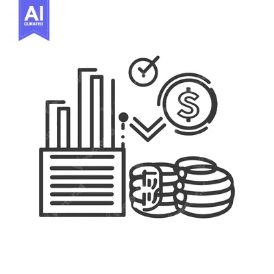 Premium design asset: Financial graph with currency and time related business illustration