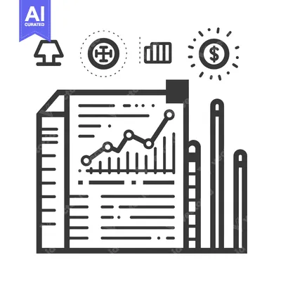 Aset premium populer: Business Growth Report with Financial Icons