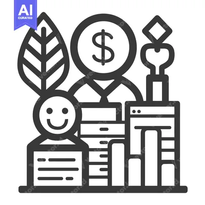 Premium design asset: Economic Growth and Sustainability Represented in a Symbolic Illustrat