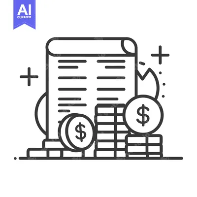 Premium design asset: Financial document and money represent accounting and finances general
