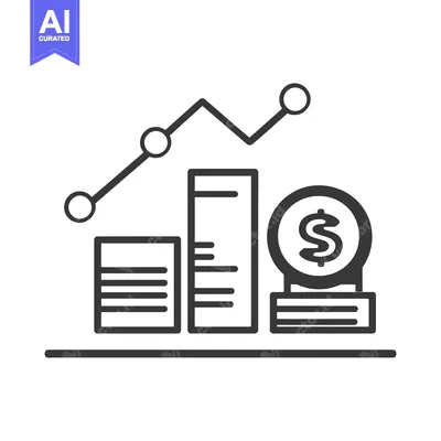 Aset desain premium: Financial investment and business growth visualized with graphic eleme