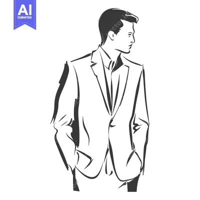 Popular premium asset: Stylish Gentleman Stands Posing Wearing a Formal Suit with Confidence