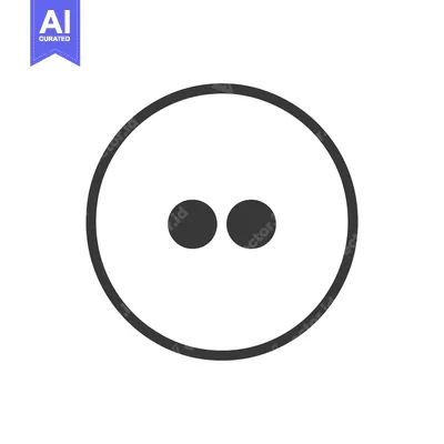Premium design asset: A Circular Icon Featuring Two Small Dark Solid Dots