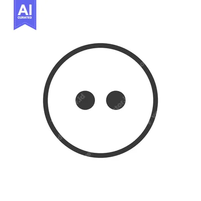 Aset premium populer: A simple graphic icon of a circle with two smaller circles inside