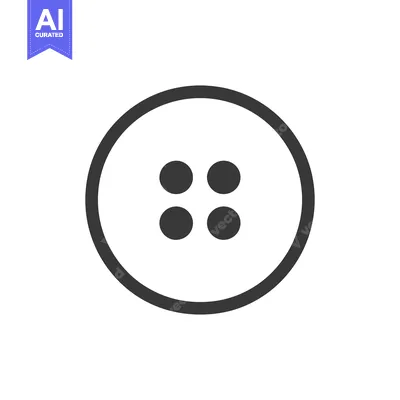 Popular premium asset: A simple circular button with four small centered holes for stitching