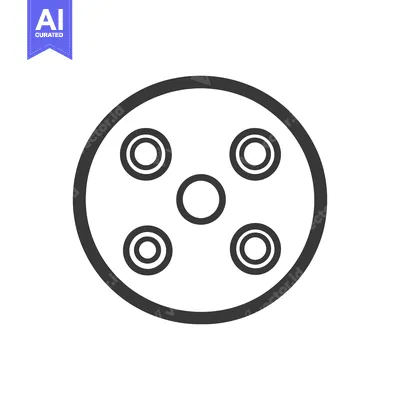Aset desain premium: A geometric design depicting several concentric circles arranged in a