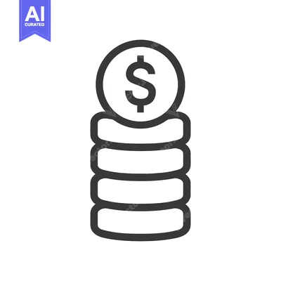 Aset premium populer: A simple illustration of stacked coins with a dollar sign