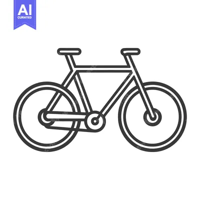 Popular premium asset: A simple black and white line drawing of a bicycle