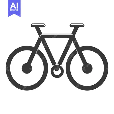 Aset premium populer: A minimalist representation of a bicycle with geometric shapes