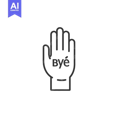 Popular premium asset: A black line drawing depicts a hand giving a farewell