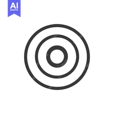 Aset desain premium: Three concentric circles forming a target shape on a white background