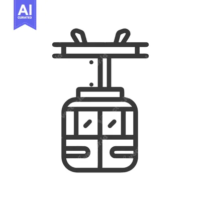 Popular premium asset: Minimalist Gondola Lift Icon: Modern Line Art for Skiing and Mountain