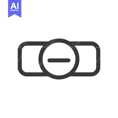 Aset premium populer: Minimalist Subtraction Toggle: Clean Line Art Icon on White Background