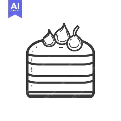 Popular premium asset: A simple illustrated slice of decorated layer cake