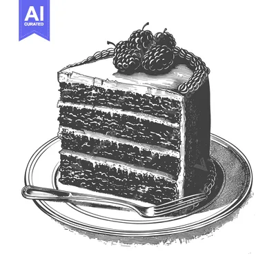 Aset premium populer: Delicious Chocolate Layer Cake with Blackberries