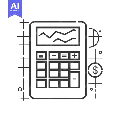 Aset premium populer: Calculator with a Graph and Dollar Sign Icon