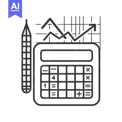 Calculator With Pencil and Upward Trend Graph