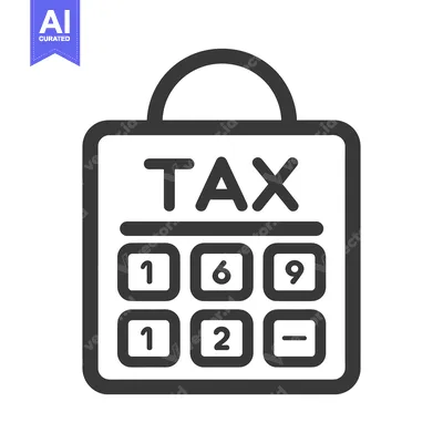 Premium design asset: Calculator with Tax Label and Numeric Keys