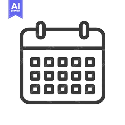 Aset premium populer: Minimalist Calendar Icon: Clean Line Art for Scheduling and Reminders