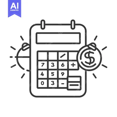Aset premium populer: Calendar with calculator and dollar coin icon