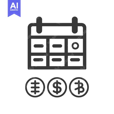 Premium design asset: Calendar with Currency Symbols Illustration