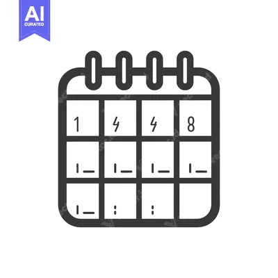 Aset desain premium: Calendar with Dates and Placeholder Events