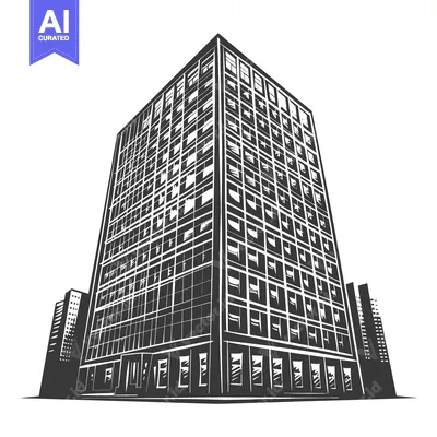 Aset desain premium: Modern City Building Architectural Design Illustration