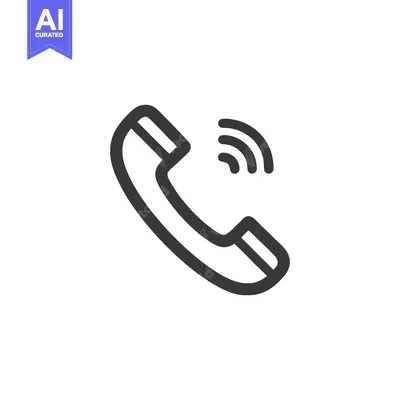 Aset premium populer: Ringing Phone Icon: Bold Outline on White Background, Communication Sy
