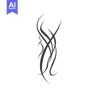 Aset premium populer: Abstract design of curved lines creating a visual composition