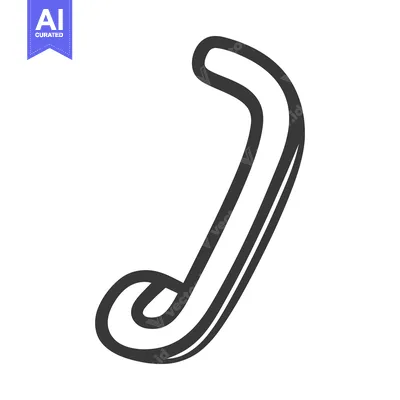 Popular premium asset: Curved Shape With Thick Outline Against White Background