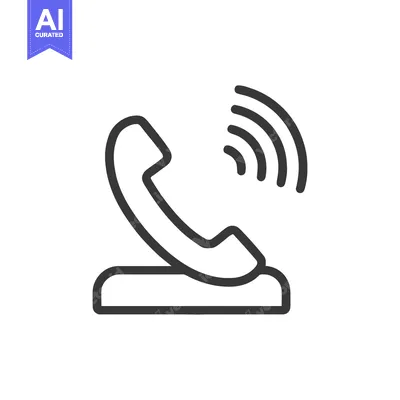 Premium design asset: Ringing Phone Icon: Bold Outline, Communication Symbol, Modern Design