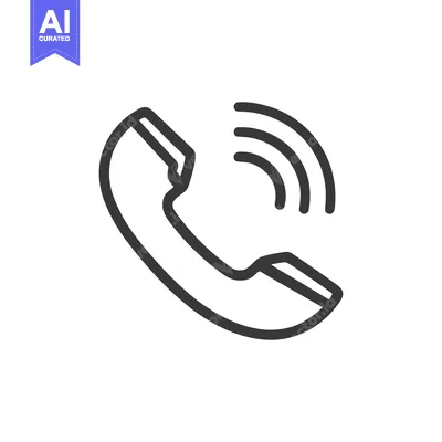 Popular premium asset: Ringing Phone Icon: Bold Outline Design on White Background