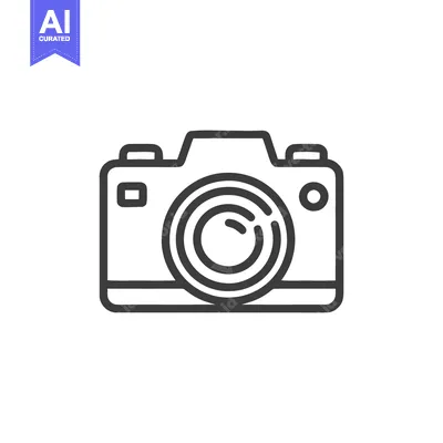 Aset premium populer: Minimalist Camera Icon: Clean Line Art, Photography Symbol