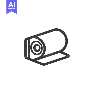 Popular premium asset: Minimalist Icon of Rolled Material: Paper, Fabric, or Vinyl