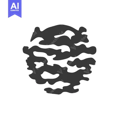 Popular premium asset: An abstract circular design showing camouflage pattern elements