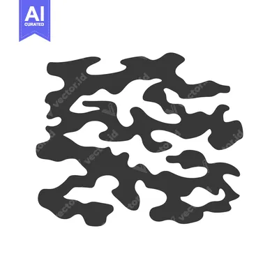 Popular premium asset: A pattern of dark shapes resembling camouflage on white background