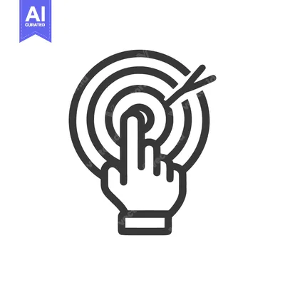 Finger Tapping Target: Minimalist Icon of Precision and Focus