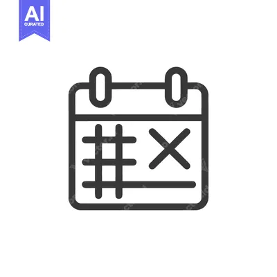 Calendar Icon with Cross Mark: Deadline, Appointment, or Cancellation