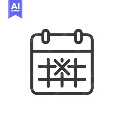 Aset premium populer: Calendar Icon with Marked Date, Minimalist Line Art Style