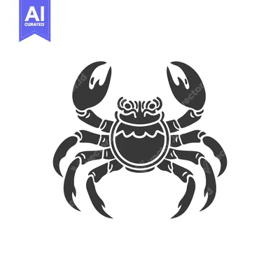 Popular premium asset: Stylized Illustration Depicting a Crab with Its Pincers Raised