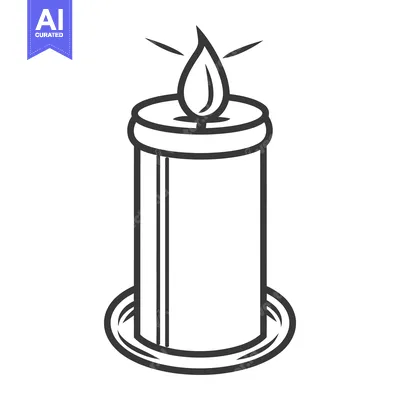 Popular premium asset: A lighted cylindrical candle with its illuminating flame burning brigh