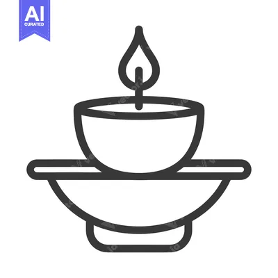 Popular premium asset: Candle with Flame in a Bowl on a Stand