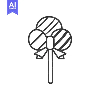 Popular premium asset: Three Lollipops with Stripes and a Decorative Bow are Displayed