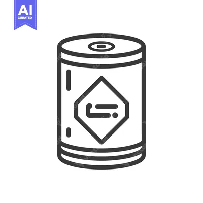 Premium design asset: The image depicts a stylized illustration of a food storage can