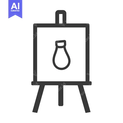 Popular premium asset: An artists easel displaying a painting of a teardrop shape