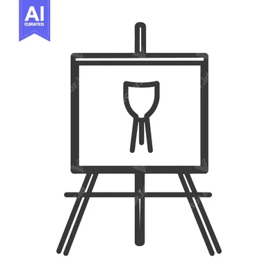 Popular premium asset: An artistic painting easel displaying a wine glass symbol icon
