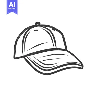 Aset premium populer: Detailed drawing of a baseball cap with a curved visor