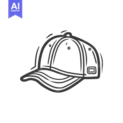 Popular premium asset: A simple line drawing depicting a baseball style cap