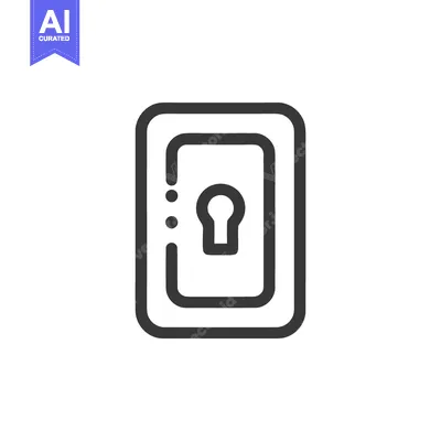 Aset premium populer: Minimalist Keyhole Icon: Security, Access, and Privacy Symbolism in Ou