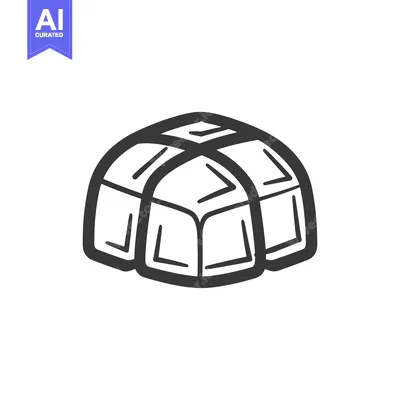 Popular premium asset: A simple illustration of a geometric rounded building structure